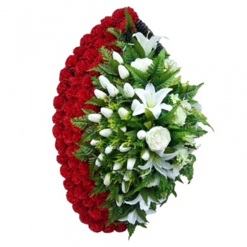 Венок из живых цветов 12