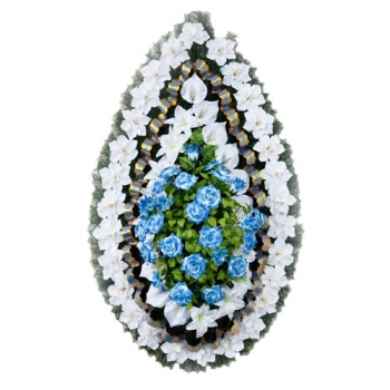 Венок из искусственных цветов 5