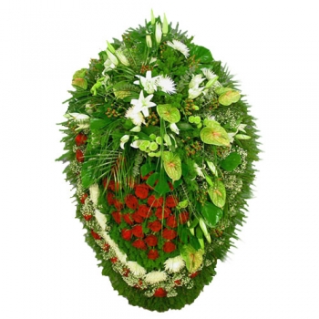 Венок из живых цветов 7