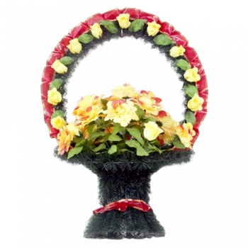 Венок из искусственных цветов 11