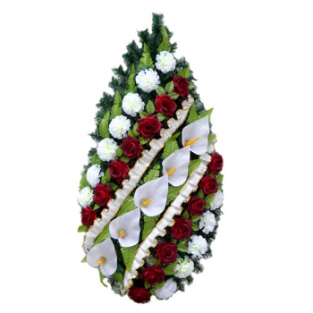 Венок из искусственных цветов 8