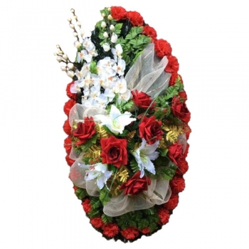 Венок из искусственных цветов 7