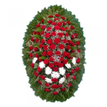 Венок из живых цветов 3