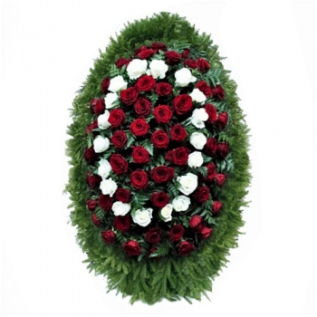 Венок из живых цветов 9