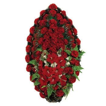 Венок из живых цветов 11