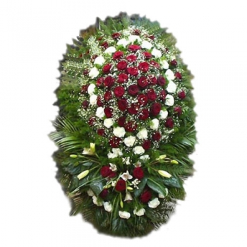 Венок из живых цветов 4