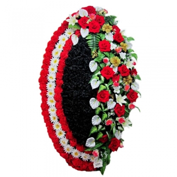 Венок из искусственных цветов 9